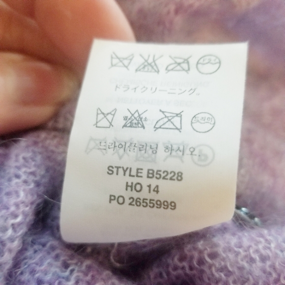 J.Crew Lilac Mohair Blend V Neck Cardigan XS EUC - Picture 13 of 13